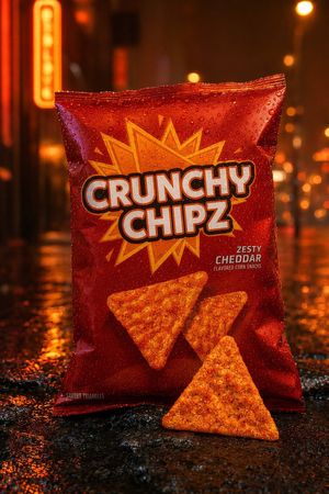 This prompt generates a dramatic commercial product shot of a branded ch...