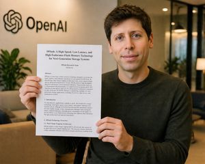 This prompt generates a photorealistic office announcement-style portrai...