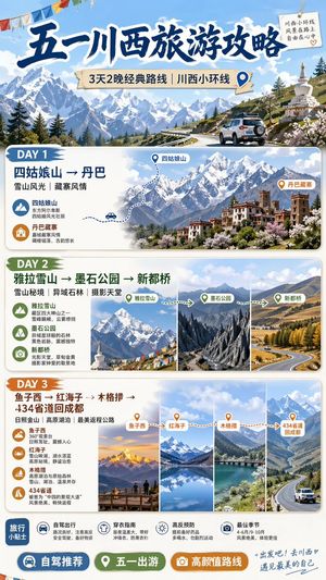 Generates a high-quality travel itinerary infographic from simple natura...