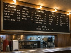 This prompt turns a reference photo into a realistic retro diner interio...