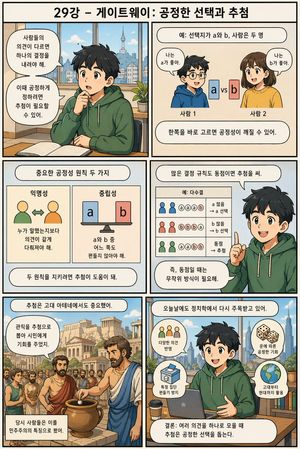This generates a six-panel Korean educational comic infographic explaini...