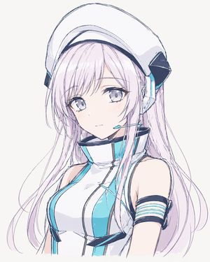 A clean, simple anime character portrait prompt for generating a pastel...