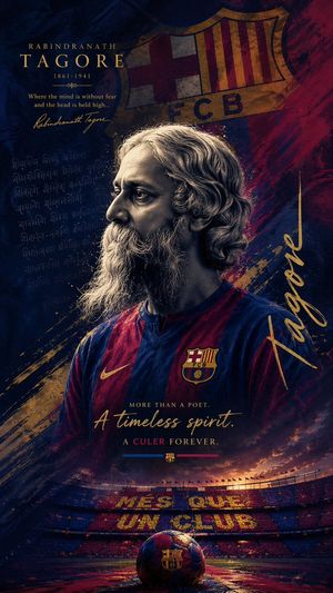 This prompt generates a cinematic football tribute poster blending a his...