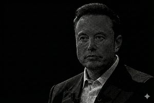 This prompt generates a stark black-and-white lidar-style portrait of a...