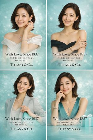 A detailed prompt for creating professional Tiffany & Co. style advertis...