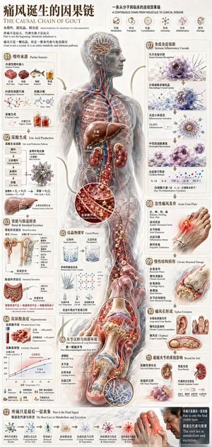 This prompt generates a dense Chinese-English medical infographic poster...