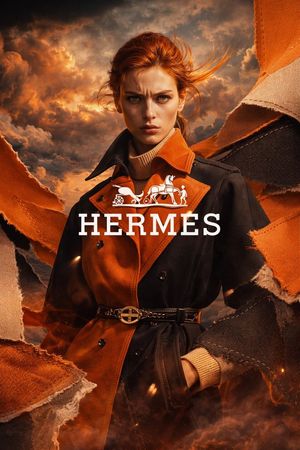 This prompt generates a cinematic luxury fashion poster with a dramatic...