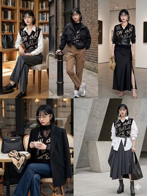 This prompt generates a photorealistic editorial collage showing five di...