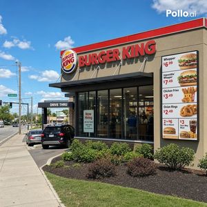 This prompt generates a clean, photorealistic fast-food restaurant exter...