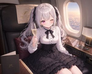 A specific prompt attempting to generate the first-class cabin interior...