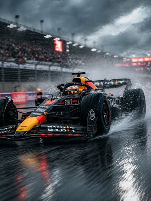 This prompt generates a cinematic, ultra-realistic Formula 1-style racin...