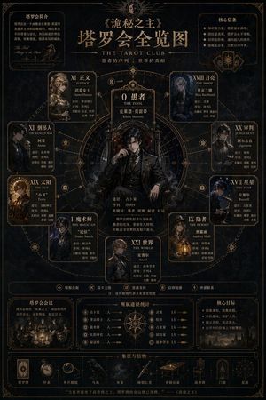 Generates a highly detailed, gothic-style character relationship map and...