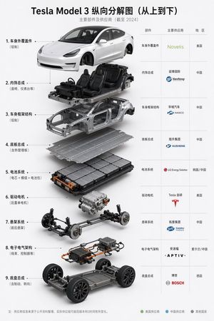 A polished Chinese-language automotive infographic showing a 9-layer ver...