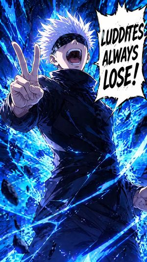 This prompt generates a dramatic vertical anime action poster of a blind...