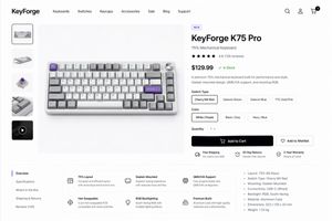 This generates a polished desktop e-commerce product page for a premium...