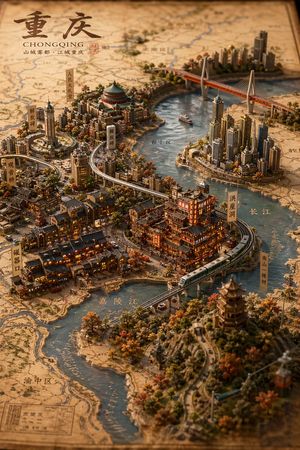 Generates a highly detailed, isometric 3D miniature diorama of a city bl...