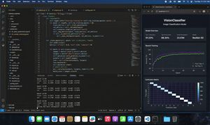 This generates a highly realistic macOS screenshot of a programmer train...
