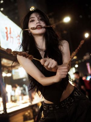 A high-fashion portrait prompt that mimics a famous anime sword-fighting...