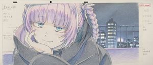 Generates a traditional anime key animation layout sheet with handwritte...