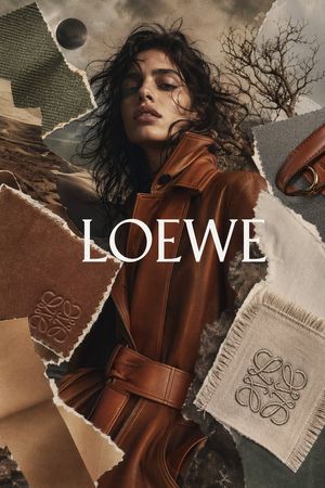 This prompt generates a premium fashion-brand editorial poster with a ce...